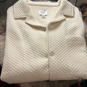 Edit Cream Textured Button-Up Shirt